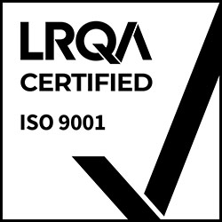 LRQA Certified ISO 9001 logo